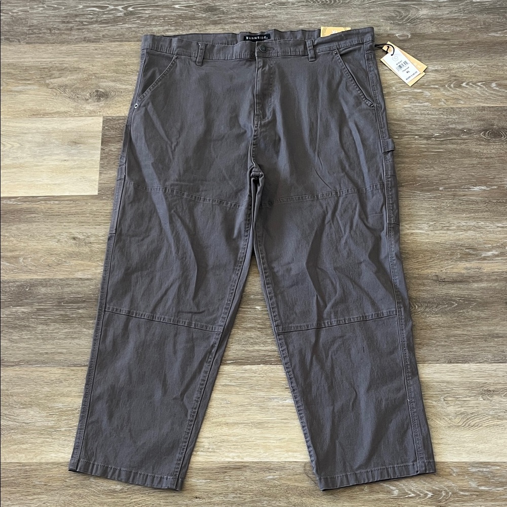NWT Burnside Men’s Carpenter Cargo Utility Pants BT8567 Charcoal Grey Size XL
